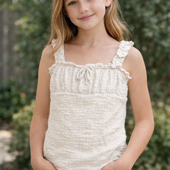 art class Other - Art Class Cream Ruffled Cropped Top 4/5